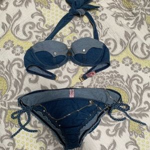 Agent Provocateur Denim Bikini Swimsuit 32b 4